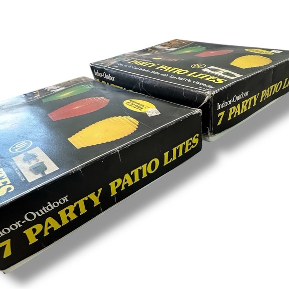 Vintage NOS 2 Boxes Beehive Blow Mold Patio Tiki RV Camper String Lights 14ct - Picture 3 of 8